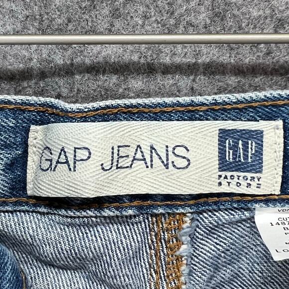 GAP Vintage Y2K Long Rivet Jean Skirt 10 Blue Light Wash Denim Boho Western - Picture 11 of 13